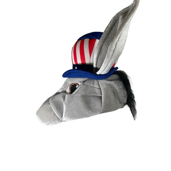 Adult DEMOCRATIC PARTY DONKEY Plush HAT OS Political Costume USA Politics- New - Picture 7 of 8
